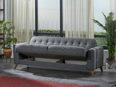 Akron 88" Wide Tufted Convertible Sofa