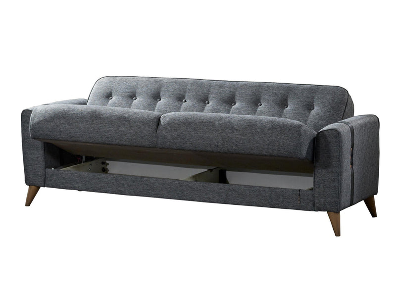 Akron 88" Wide Tufted Convertible Sofa