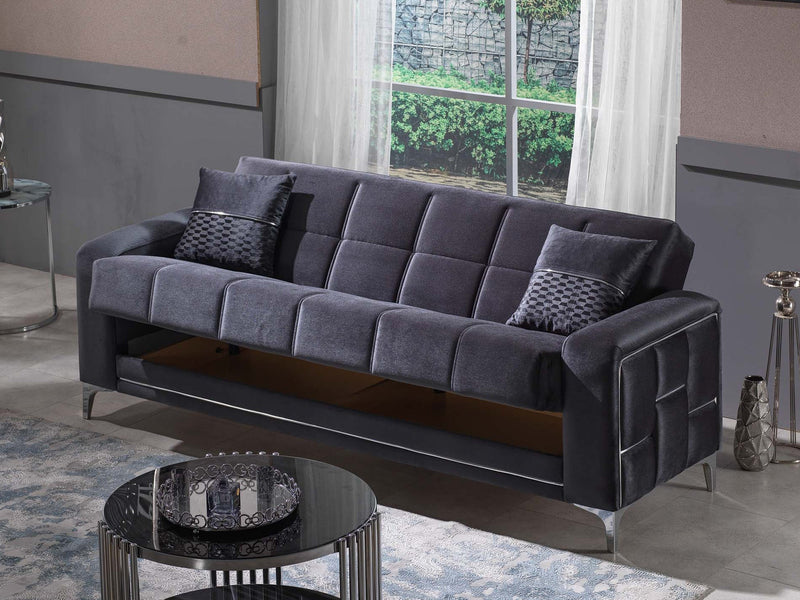 Alice 88" Wide Square Arm Convertible Sofa