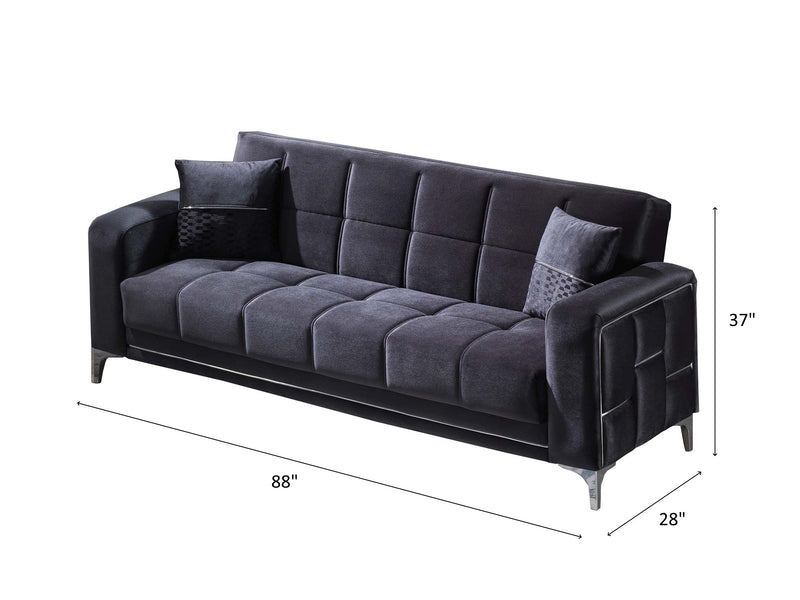 Alice 88" Wide Square Arm Convertible Sofa