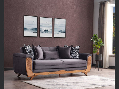 Alyans 88" Wide Flared Arm Convertible Sofa