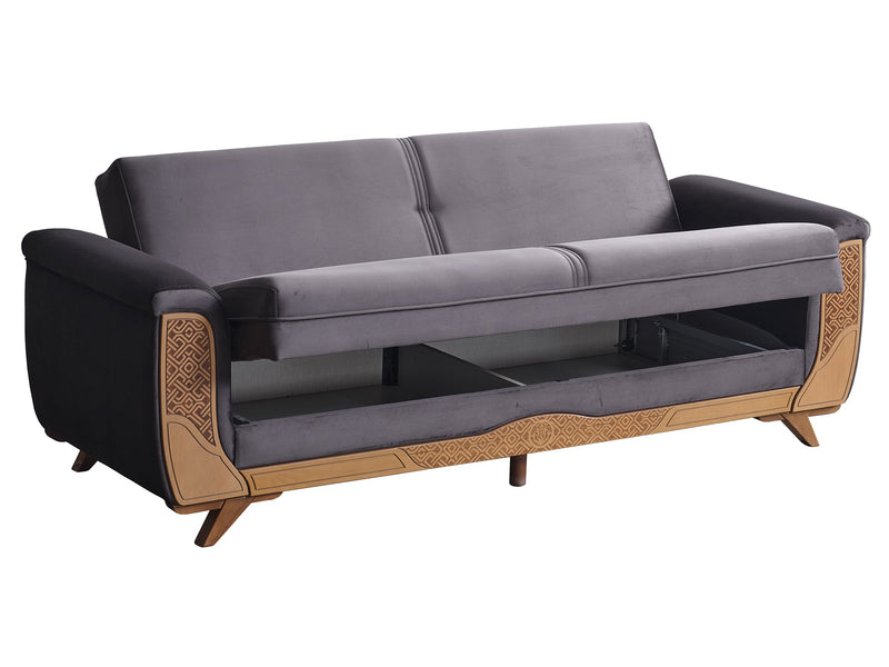 Alyans 88" Wide Flared Arm Convertible Sofa