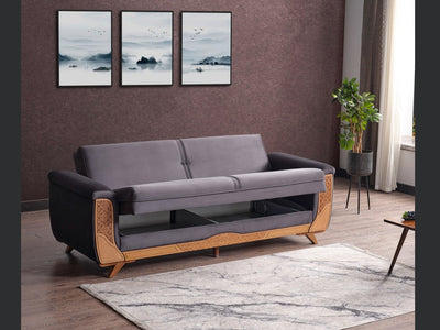 Alyans 88" Wide Flared Arm Convertible Sofa