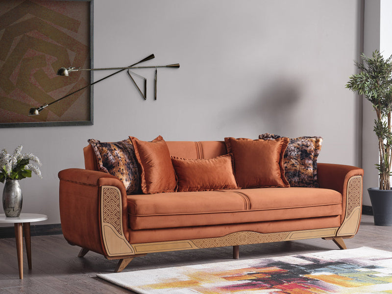 Alyans 88" Wide Flared Arm Convertible Sofa