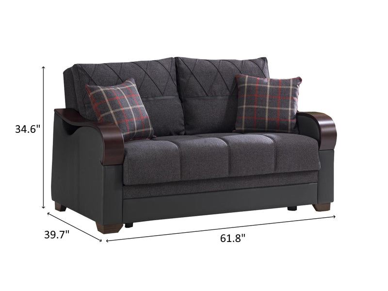 Bennett 61.8" Wide Convertible Loveseat