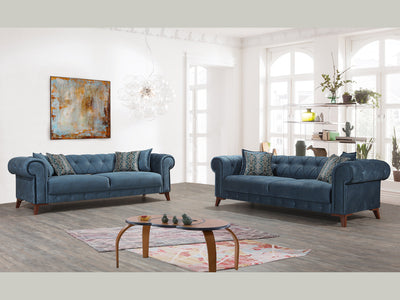 Bernardo 94" Wide Rolled Arm Tufted Sofa