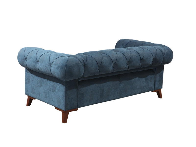 Bernardo 78" Wide Rolled Arm Tufted Loveseat