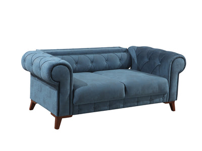 Bernardo 78" Wide Rolled Arm Tufted Loveseat