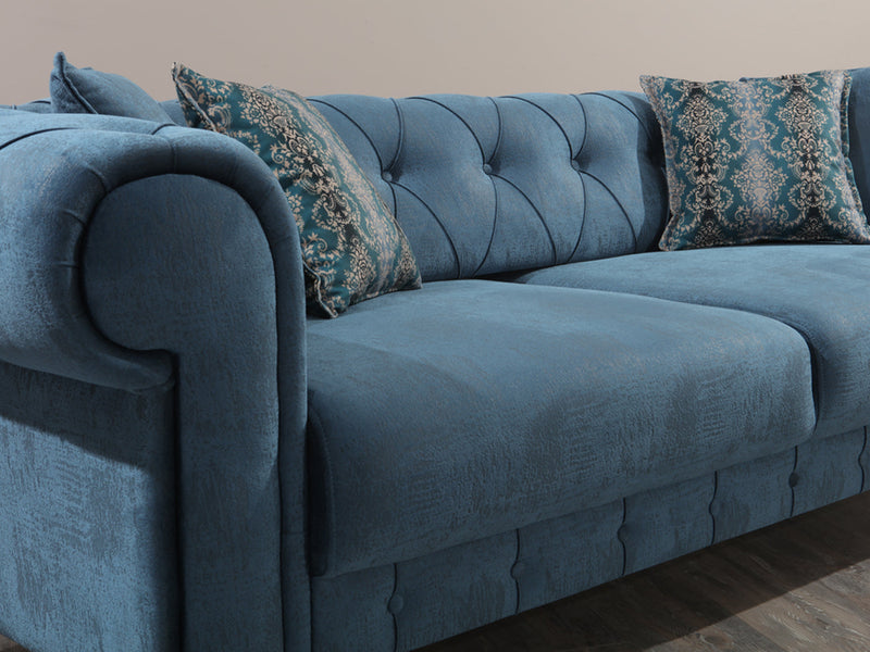 Bernardo 94" Wide Rolled Arm Tufted Sofa