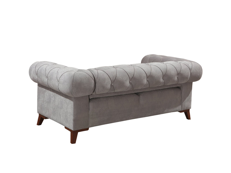 Bernardo 78" Wide Rolled Arm Tufted Loveseat