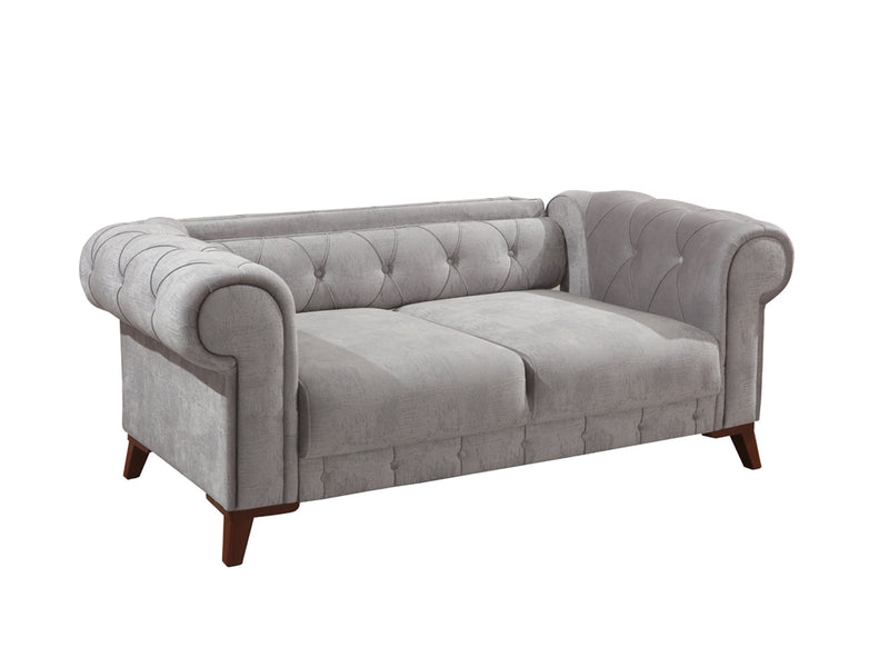 Bernardo 78" Wide Rolled Arm Tufted Loveseat