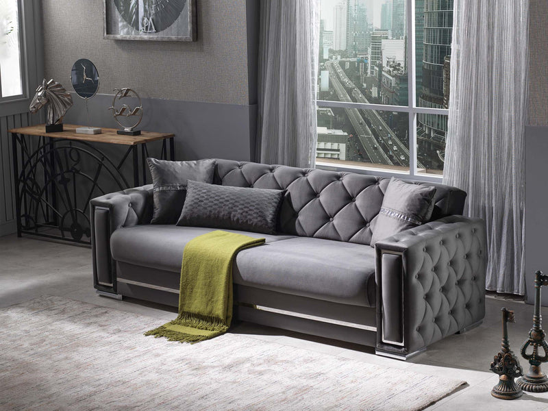 Bolivya 92.1" Wide Tufted Convertible Sofa