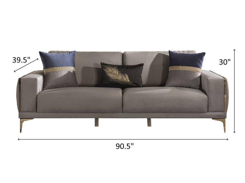 Carlino 90.5" Wide Square Arm Convertible Sofa