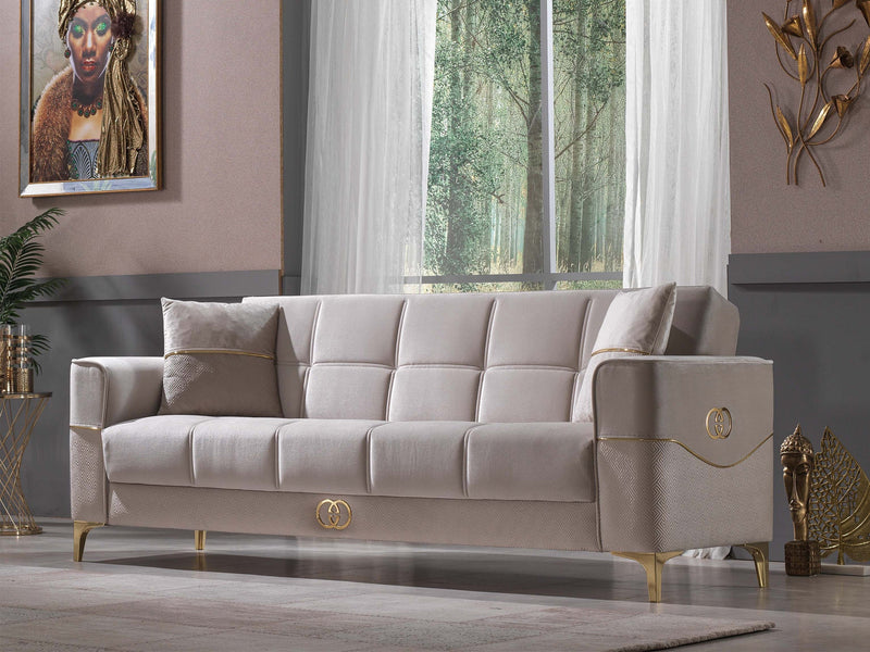 Clara 91" Wide Square Arm Convertible Sofa