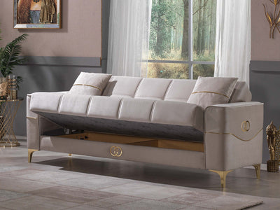 Clara 91" Wide Square Arm Convertible Sofa