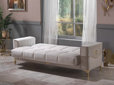 Clara 91" Wide Square Arm Convertible Sofa