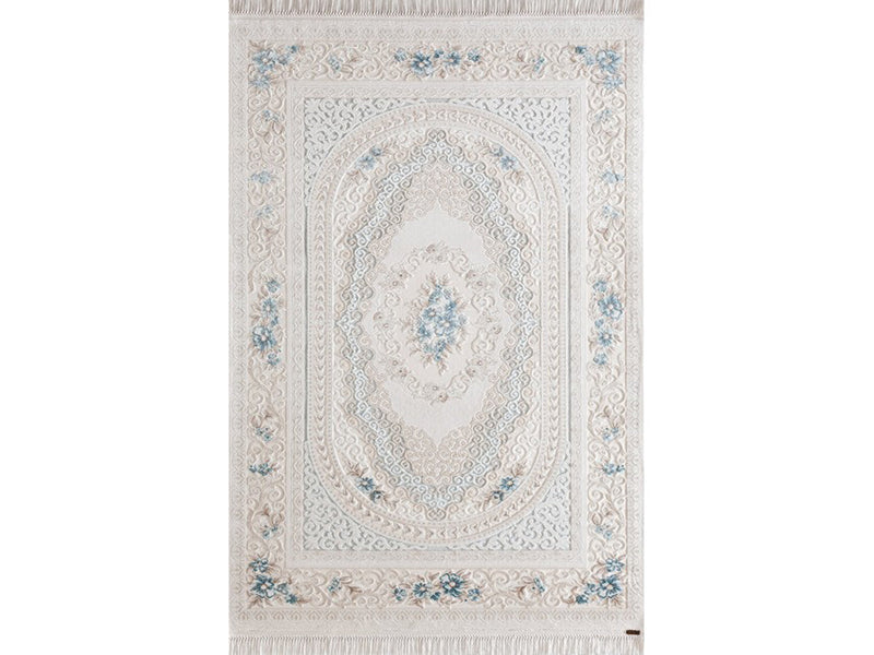 Hunkar Area Rug in Light Blue / Cream