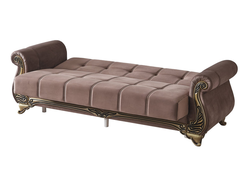 Karizma 88" Wide Rolled Arm Convertible Sofa