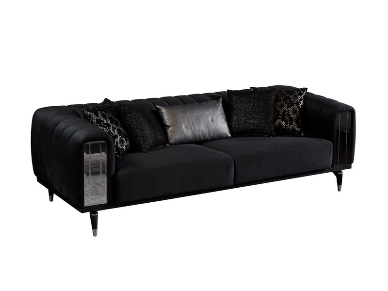 Keops 94" Wide Tuxedo Arm Extendable Sofa