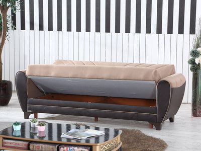 Leydi 86" Wide Round Arm Convertible Sofa