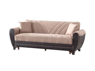 Leydi 86" Wide Round Arm Convertible Sofa