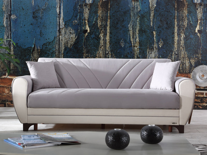 Leydi 86" Wide Round Arm Convertible Sofa