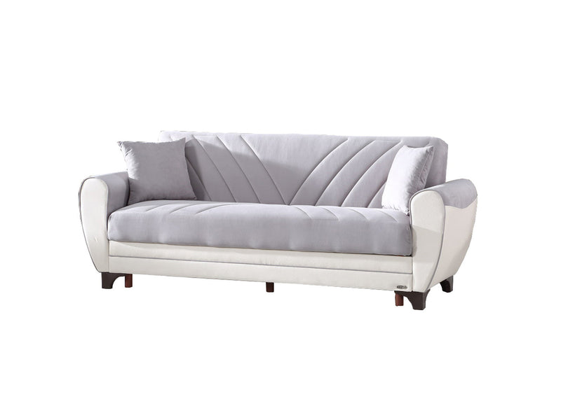 Leydi 86" Wide Round Arm Convertible Sofa