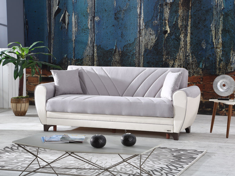 Leydi 86" Wide Round Arm Convertible Sofa