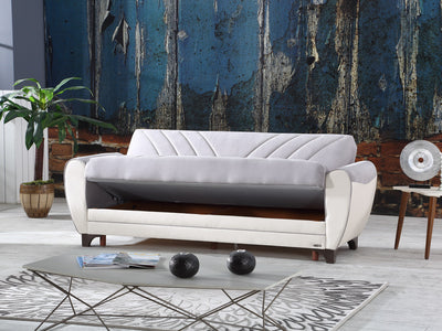 Leydi 86" Wide Round Arm Convertible Sofa