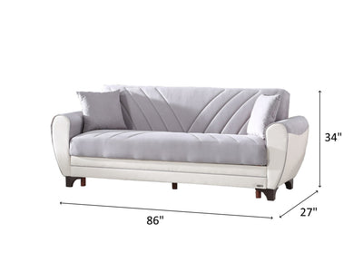 Leydi 86" Wide Round Arm Convertible Sofa