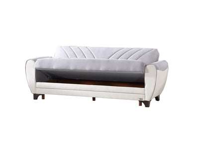 Leydi 86" Wide Round Arm Convertible Sofa