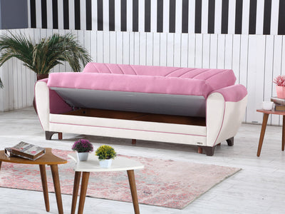 Leydi 86" Wide Round Arm Convertible Sofa