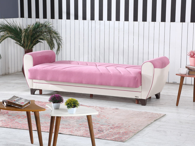 Leydi 86" Wide Round Arm Convertible Sofa