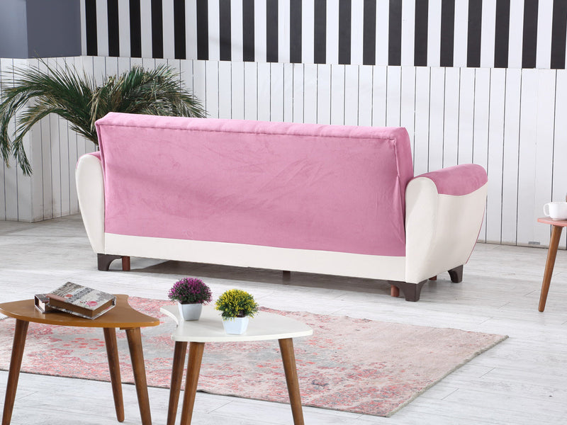 Leydi 86" Wide Round Arm Convertible Sofa