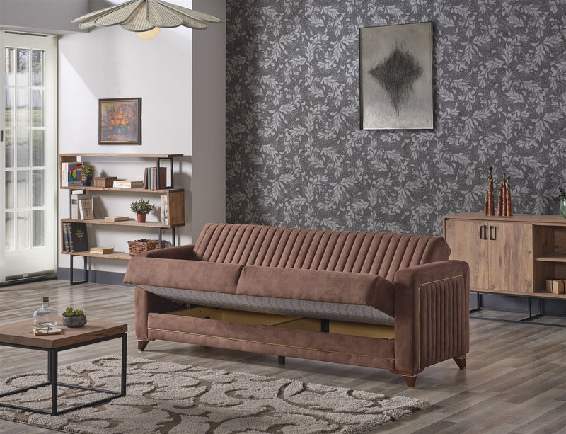 Line 87" Wide Convertible Square Arm Sofa