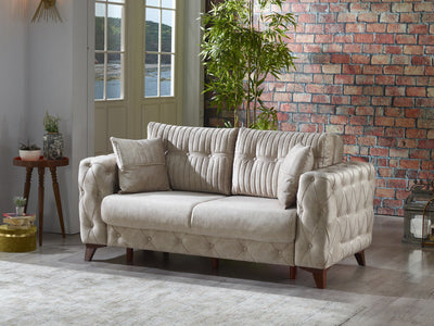 Lizbon 68" Wide Square Arm Convertible Loveseat