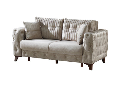 Lizbon 68" Wide Square Arm Convertible Loveseat