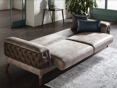 Loren 95" Wide Tufted Arm Convertible Sofa