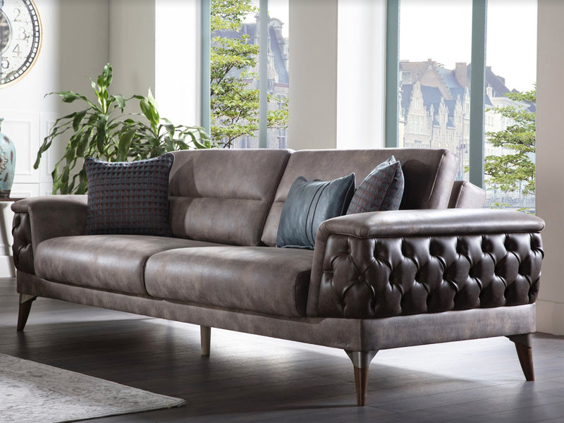 Loren 95" Wide Tufted Arm Convertible Sofa