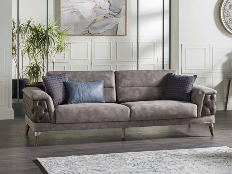 Loren 95" Wide Tufted Arm Convertible Sofa