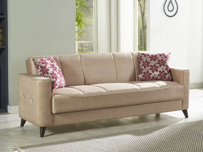 Midas 85.8" Wide Square Arm Convertible Sofa