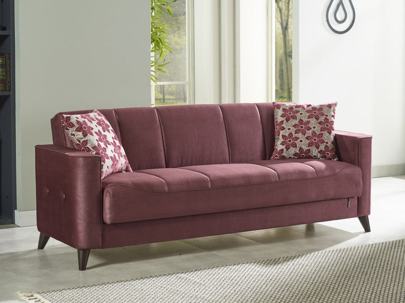 Midas 85.8" Wide Square Arm Convertible Sofa