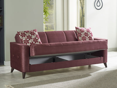 Midas 85.8" Wide Square Arm Convertible Sofa