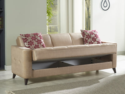 Midas 85.8" Wide Square Arm Convertible Sofa