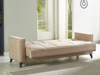 Midas 85.8" Wide Square Arm Convertible Sofa