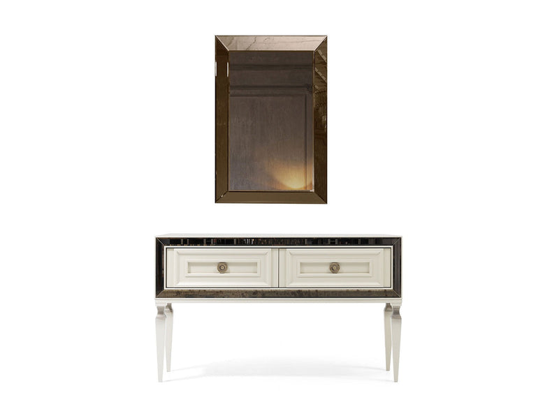 Carmen 51" Wide 2 Drawer Console Table with Mirror